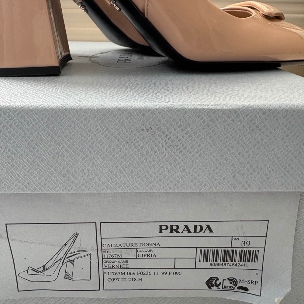 Prada Women's Beige Slingback Heels - Picture 4 of 5
